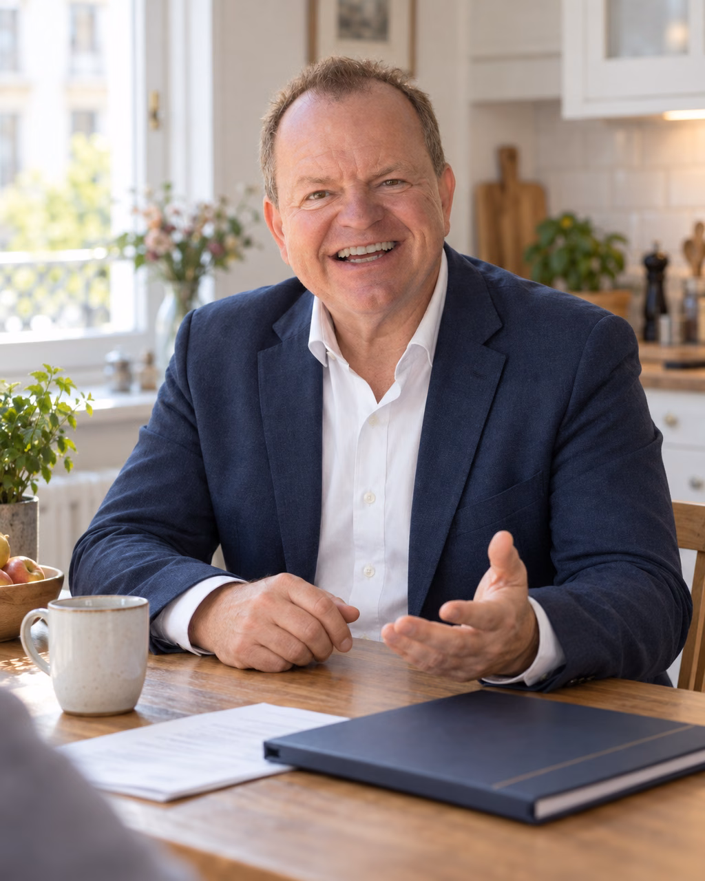Oliver Preikschat im Gespräch am Küchentisch