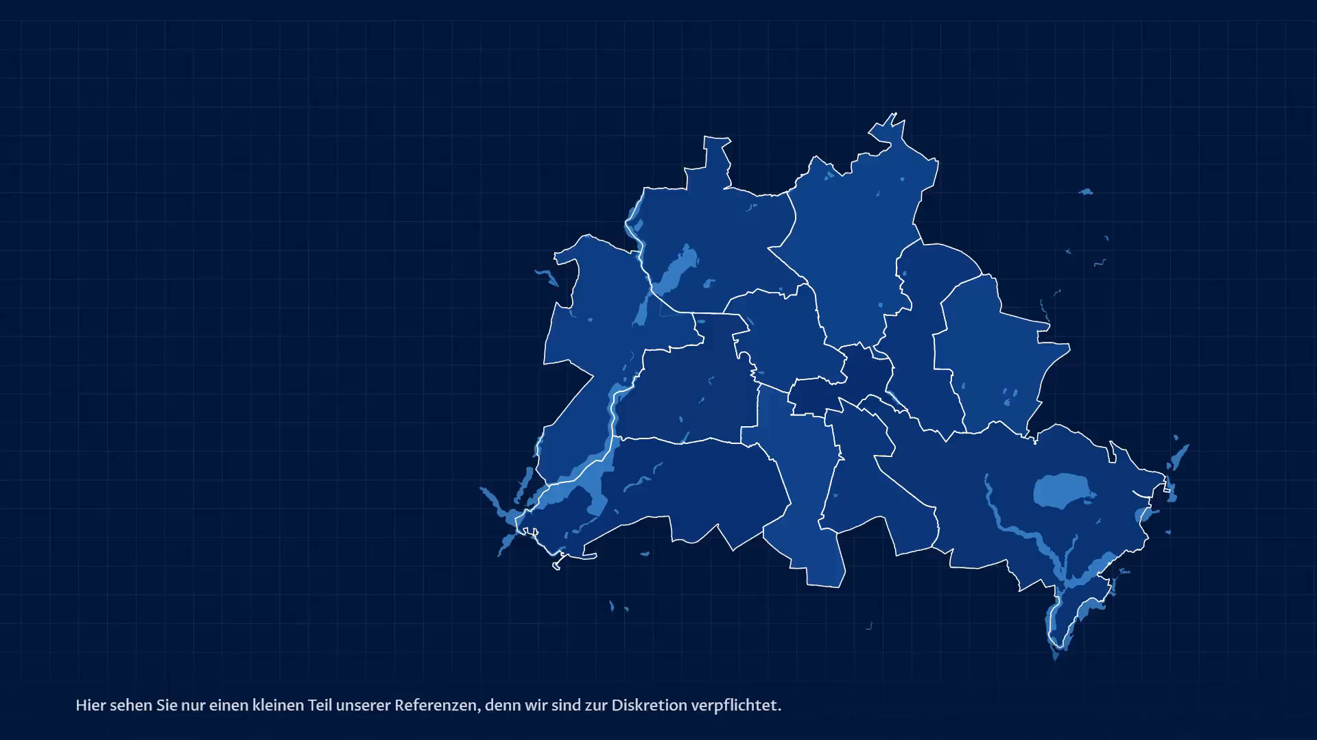 Karte von Berlin mit der ungefähren Lage ausgewählter Gutachten